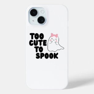 Coque Pour iPhone 15 Trop Mignonne Pour Parler Téléphone Halloween