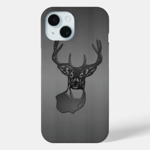 Coque Pour iPhone 15 Trophée Buck Deer - Brossé Arme-métal