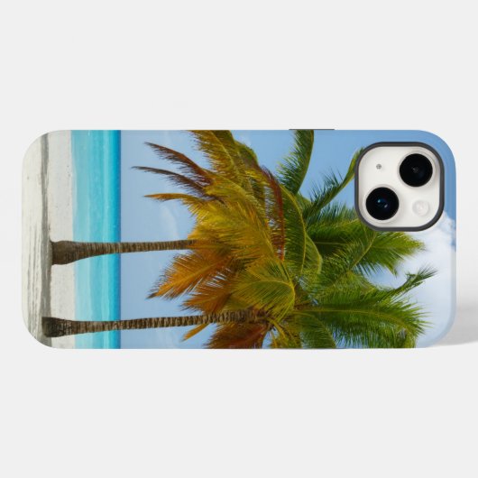 Coques Case-Mate iPhone Tropical Beach and Palm Trees (Verso (horizontal))