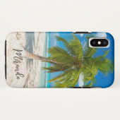 Coques Case-Mate iPhone Tropical Beach Palm Tree Personalized (Dos (Horizontal))