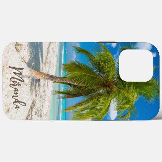 Coques Case-Mate iPhone Tropical Beach Palm Tree Personalized (Verso (horizontal))
