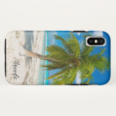 Coques Case-Mate iPhone Tropical Beach Palm Tree Personnalisé (Dos (Horizontal))