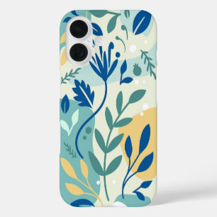Coques iPhone 16 Tropical Breeze Abstrait Plante de feuilles
