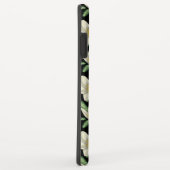 Coques Case-Mate iPhone Tropical continu motif fleurs blanches feuille ver (Dos/Droite)