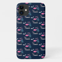 Tropical Cute drôle motif d'aquarelle flamingo