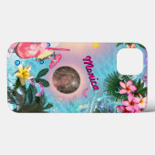 Coques Case-Mate iPhone Tropical Design with your Name & Photo Case-mate i (Verso (horizontal))