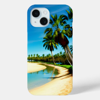 Coque Pour iPhone 15 Tropical Gaze Oasis 8