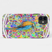 Coques Case-Mate iPhone Tropical Mosaic – Blue & Gold Macaw Mandala (Dos (Horizontal))