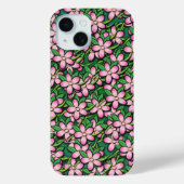 Coques Case-Mate iPhone Tropical rose et vert modèle floral (Verso)