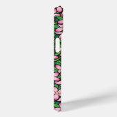 Coques Case-Mate iPhone Tropical rose et vert modèle floral (Verso / Droite)