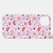 Coques Case-Mate iPhone Tropical rose Memphis Style Motif (Verso (horizontal))