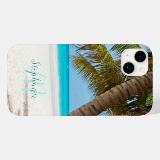 Coques Case-Mate iPhone Tropical Sandy Beach Turquoise (Verso (horizontal))