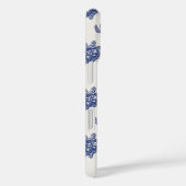 Coques Case-Mate iPhone Tropical Sea Turtle Blue Sketch Monogramme iPhone  (Verso / Droite)
