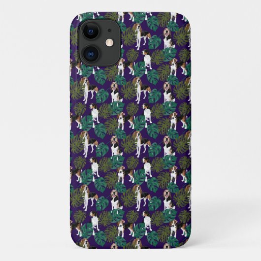 Coques Case-Mate iPhone Tropical Treeing Walker Coonhound Blue (Dos)