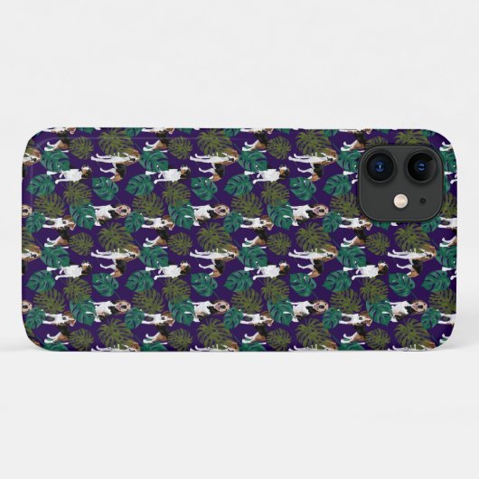 Coques Case-Mate iPhone Tropical Treeing Walker Coonhound Blue (Dos (Horizontal))