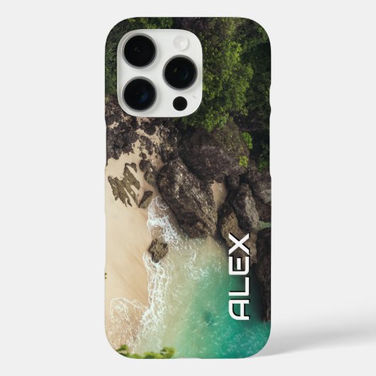 Coques Case-Mate iPhone Tropical Turquoise Cove avec Rock & Idyllic Beach (Verso)