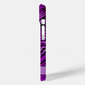 Coques Case-Mate iPhone Tropical Violet Fronds Palm sur Noir Personnalisé (Verso / Gauche)