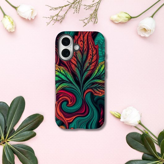 Coques Case-Mate iPhone Tropical Whirl Abstract Leaf