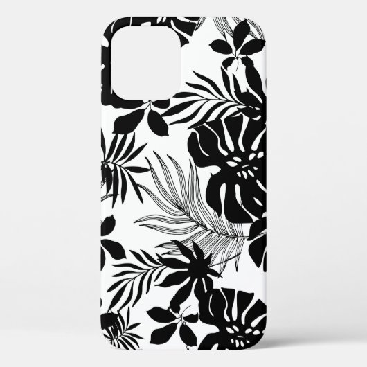 Coques Case-Mate iPhone Tropiques Noires et Blancs : Nature Silhouettée (Verso)