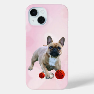 Coque Pour iPhone 15 Trottinette Bouledogue Français Saut French Bulldo