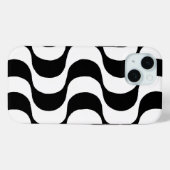 Coques Case-Mate iPhone trottoir de copacabana - motif des vagues (Verso (horizontal))