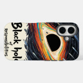 Coques Case-Mate iPhone Trou noir de responsabilités - Espace amusant (Verso (horizontal))