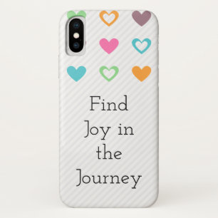Case-Mate iPhone Case Trouvez la joie dans le voyage avec des coeurs ass