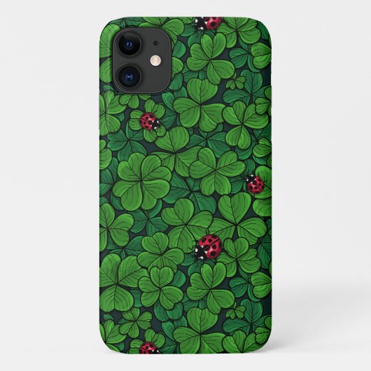 Coques Case-Mate iPhone Trouvez le trèfle chanceux (Dos)