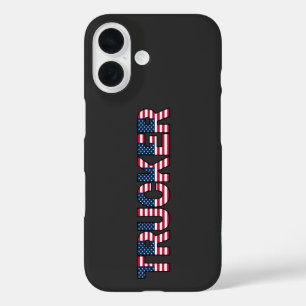 Coques iPhone 16 Trucker Lettres Drapeau américain Patriotic Road P