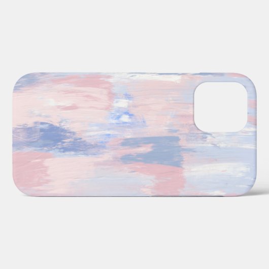 Coques Case-Mate iPhone Trucs de peinture bleu et blanc Abstraits (Verso (horizontal))