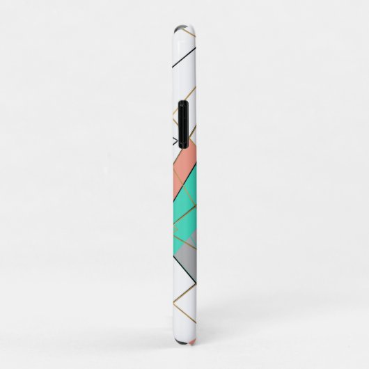 Coques Case-Mate iPhone Trucs géométriques Abstraits dorés modernes (Dos/Droite)