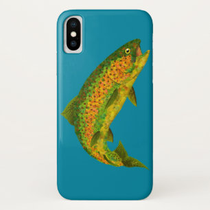 Coque iPhone X Truite arc-en-ciel feuille Aspen 4