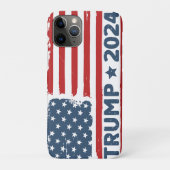 Coques Case-Mate iPhone Trump 2024 Drapeau Amérique (Dos)