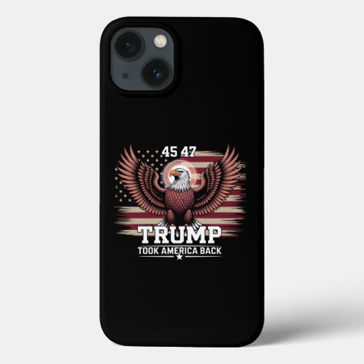 Coques Case-Mate iPhone Trump 45e 47e Président Drapeau 2025 Aigle Amériqu (Verso)