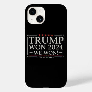 Coque Pour iPhone 14 Trump a gagné 2024 Nous avons gagné 47 2028 États-