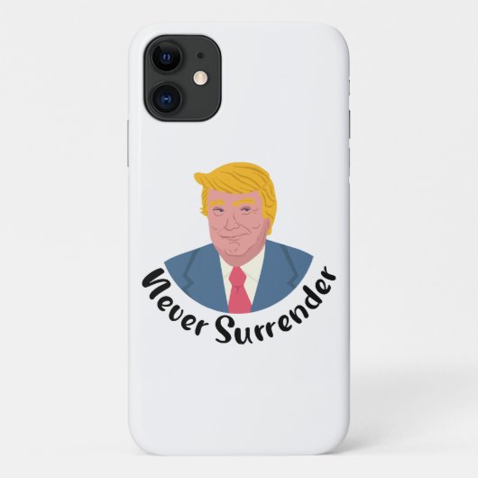 Coques Case-Mate iPhone Trump Mushot ne se rend jamais (Dos)
