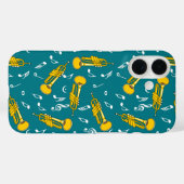 Coques Case-Mate iPhone Trumpet Music Notes Motif (Verso (horizontal))