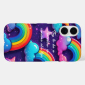 Coques Case-Mate iPhone "Try to Be a Rainbow" (Verso (horizontal))