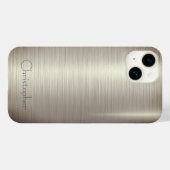 Coques Case-Mate iPhone Ttitane or acier inoxydable Imprimer iphone 15 (Verso (horizontal))