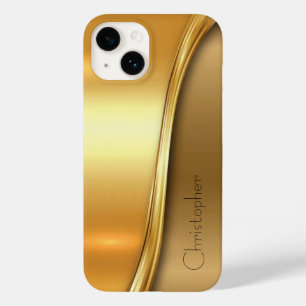 Coque Pour iPhone 14 Ttitane or acier inoxydable Imprimer iphone 15