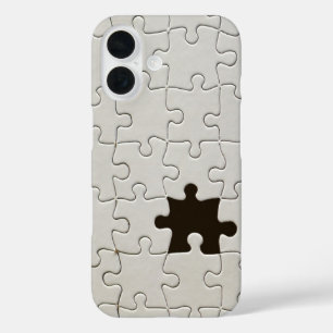 Coques iPhone 16 Tu Me Complètes Romantique Noir et Blanc Puzzle
