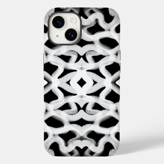 Coques Case-Mate iPhone Tubulage Blanc Sur Noir (Verso)