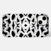 Coques Case-Mate iPhone Tubulage Blanc Sur Noir (Verso (horizontal))
