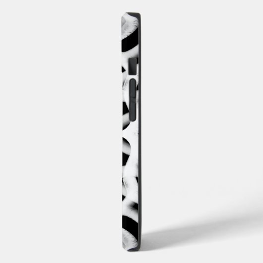 Coques Case-Mate iPhone Tubulage Blanc Sur Noir (Verso / Gauche)