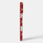 Coques Case-Mate iPhone Tudor Red et Gold Motif diagonal (Verso / Droite)