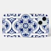 Coques Case-Mate iPhone Tuile bleue portugaise (Verso (horizontal))