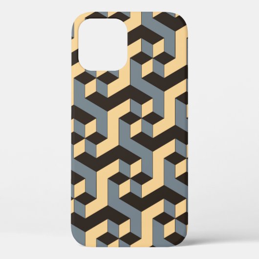 Coques Case-Mate iPhone tuile géométrique transparente avec cubi rotatif c (Verso)