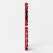 Coques Case-Mate iPhone Tuile marocaine - rouge foncé et blanc (Dos/Gauche)