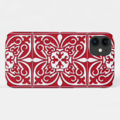 Coques Case-Mate iPhone Tuile marocaine - rouge foncé et blanc (Dos (Horizontal))