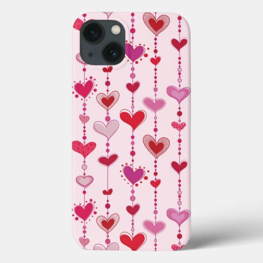 Coques Case-Mate iPhone Tuiles de coeur (Verso)